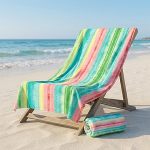 Summer <strong>Dock</strong> <strong>Bay</strong> Beach <strong>Towel</strong> Quick Dry Sand Free Compact Lightweight Includes Bag Watermelon Sugar Large GRS Logo - Product Image 4
