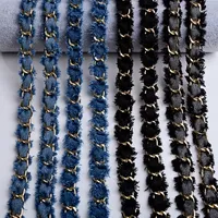 Chaîne de luxe faite à la main en strass de cristal et perles, ceinture tressée en dentelle, chaîne de taille pour vêtements DIY, collier, chaîne de sac, cordon pour téléphone portable