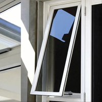 Ventanas fijas superiores de alto rendimiento Toldo inferior Ventana colgada Rotura térmica Perfil de aluminio Ventanas abatibles estándar del norte de EE. UU.