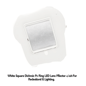 White Square Dichroic Pc Ring <b>Led</b> Lens Reflector 4 Inch For Recessed Lighting - Product Image 2