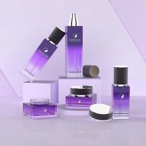 Costom Cosmetic Jar Luxury Glass Jar <b>Set</b> Skincare Jar Glass Bottle Lotion Bottle - Product Image 4