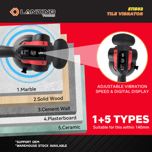 Vibrateur de carrelage portatif sans fil industriel 21V 511502, 6 vitesses, affichage numérique, 50KG, diamètre de la ventouse 140mm, 4000-8000 tr/min - Product Image 3