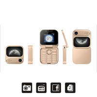 Teléfono Celular Desbloqueado Mini I17 Air Flip 2G GSM Doble SIM Cámara de 0.08MP Radio FM Teléfono Móvil Plegable Pequeño y Portátil