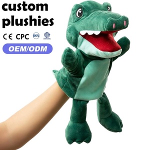 Marioneta de Mano de Cocodrilo Verde Personalizada de Fábrica, Marioneta de Peluche Suave para Juego entre Padres e Hijos - Product Image 2
