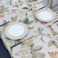 Nappe pastorale rectangulaire de style campagnard américain Couverture de table imprimée en lin polyester pour salle à manger, camping, intérieur et extérieur