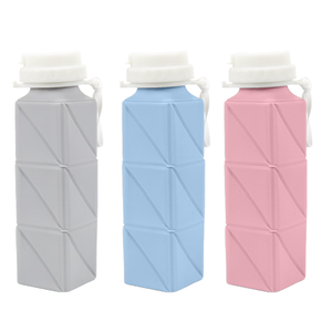 Bouteille d'eau pliable en silicone de qualité alimentaire, gobelet de sport portable, lavable au lave-vaisselle et au micro-ondes, pour la course à pied et la randonnée en plein air - Product Image 1