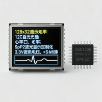 Módulo de Pantalla OLED Personalizado de 128x32 con Interfaz I2C, Brillo de 500 Nits, Temperatura de Funcionamiento de -10°C a 50°C, Monitor de Salud Portátil, Monitor de Frecuencia Cardíaca