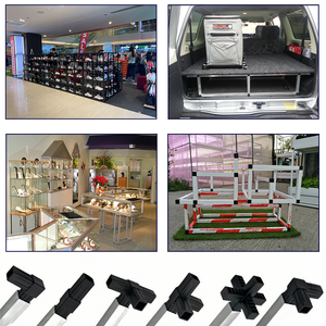 Accesorios de codo de tubo cuadrado de plástico en T de <span class=keywords><strong>90</strong></span> grados y 45 grados Conector de esquina para muebles de bricolaje con resistencia al impacto - Product Image 5