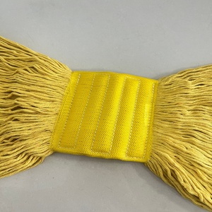 Tête de balai serpillère jaune en polyester et coton, remplacement pour le <span class=keywords><strong>nettoyage</strong></span> commercial des sols, fil épais pour usage intensif, compatible avec les cadres de balai serpillère standard - Product Image 5
