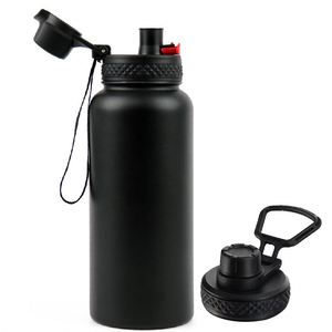 32oz 1L <b>Large</b> Capacity Stainless Steel Vacuum Insulated Water Bottle Cold Retention Space Pot Leakproof Portable Thermal Cup - Product Image 2