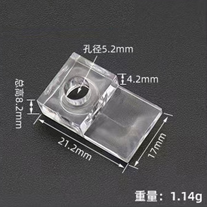 Transparent <b>Plastic</b> Door Glass <b>Mirror</b> Fixing Clips Modern Simple Design Easy Installation for Cabinets Connectors Shelf Supports - Product Image 6