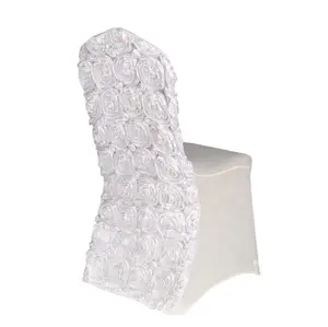 Розовый чехол для банкетного стула/Чехол для стула с розочкой для банкета/Чехол для стула с розочкой нового дизайна для свадьбы