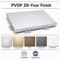 Panneau de revêtement en aluminium PVDF architectural pour système de mur-rideau métallique extérieur moderne, ignifuge CE ISO