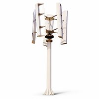 Éolienne à axe vertical GWH-500W, démarrage à faible vitesse de vent (2 m/s), fonctionnement silencieux, générateur d'énergie renouvelable VAWT 500W