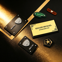 Plaques nominatives en alliage de zinc poli résistant à l'usure, logo personnalisé pour sacs à main et articles en cuir, faible MOQ, commande personnalisée