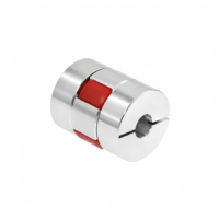 Accouplement flexible à griffes CNC D40 L65mm 14/17mm avec une gorge de clavette de 5mm à une extrémité pour moteur Nema23 Nema34