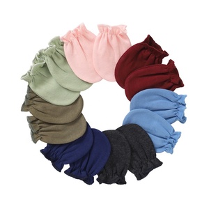 Guantes antideslizantes de una sola capa para recién nacidos, cubrepiés, cubremanos y cubrebocas para bebés - Product Image 2