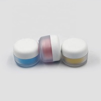 Pots en plastique PS à double paroi de 50 ml pour cosmétiques et shampoings, emballages givrés pour crèmes et lotions avec couvercle