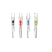 STARCN Archery - Nocks d'arc automatiques lumineux de 6,2 mm - Queues de flèches lumineuses LED pour la chasse et le tir sur cible - 4 options de couleurs