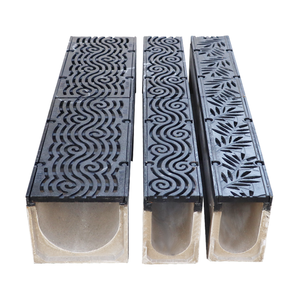 Trang trí cao nhựa bê tông hệ thống thoát nước D400 Polymer bê tông hình chữ U kênh thoát nước với gang Bìa - Product Image 2