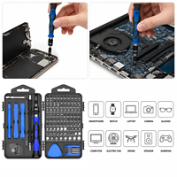 Kit de tournevis de précision en acier 122-en-1 avec 101 embouts magnétiques pour téléphone portable, smartphone, tablette et PC