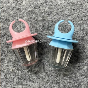 JANCY PACK 8ミリリットル大容量Finger Ring Shaped Blue Pink iptintボトルMini Cuteリップグロスチューブ容器とワンド