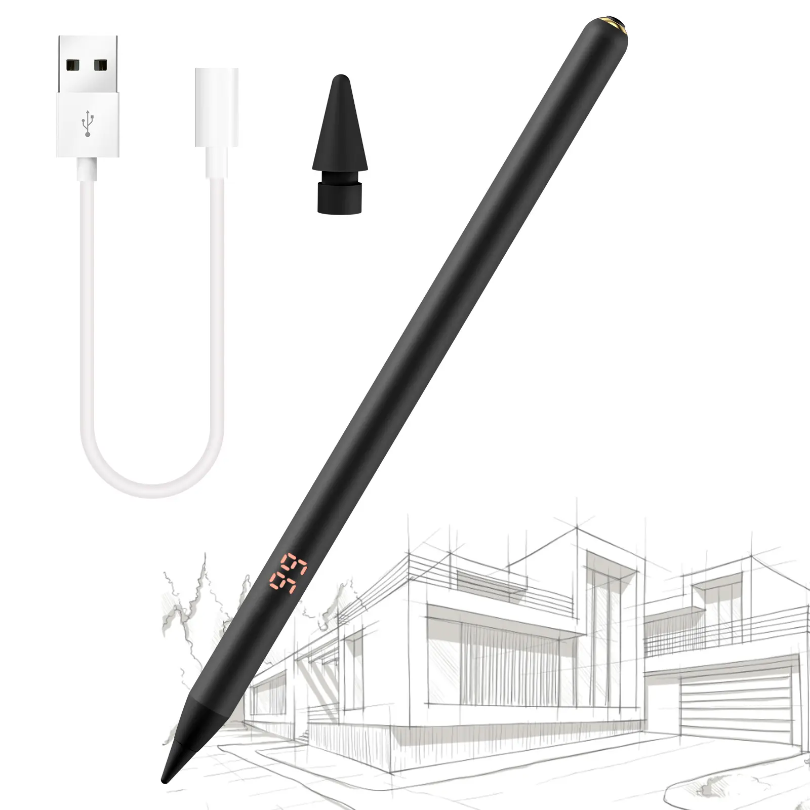 Oem/ODM Pen với ánh sáng LED và Stylus chất lượng bền điện trở màn hình cảm ứng có thể thu vào bút stylus