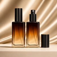 Flacons pulvérisateurs en verre ambré rechargeables, atomiseurs de parfum à brume fine, flacons vides en verre pour cheveux, parfum, voyage