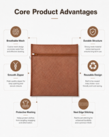 Tas Cucian Jaring Tahan Lama dengan Ritsleting, Kantong Penyimpanan Pakaian Portabel, Organizer Pakaian untuk Rumah, Perjalanan, Lemari Pakaian Modern