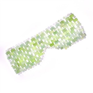 Nuovi <span class=keywords><strong>prodotti</strong></span> per dormire Xiuyan verde Private Label cristallo giada maschere per gli occhi - Product Image 3