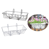 Support de pot de fleurs suspendu en métal robuste pour balcon, terrasse, clôture et jardin