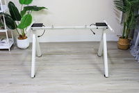 Nouveau design électrique à deux moteurs réglables en hauteur pieds de table en forme de Y table de bureau à domicile cadre de bureau debout