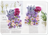 Sac de mélange de fleurs pressées série quatre saisons assortiment de fleurs et de feuilles colorées pour maquillages en résine