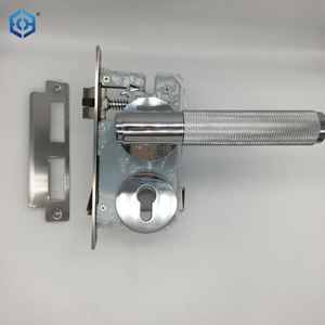 Cerradura de palanca de puerta Interior de madera moderna europea americana de moleteado cruzado exquisito de latón - Product Image 2