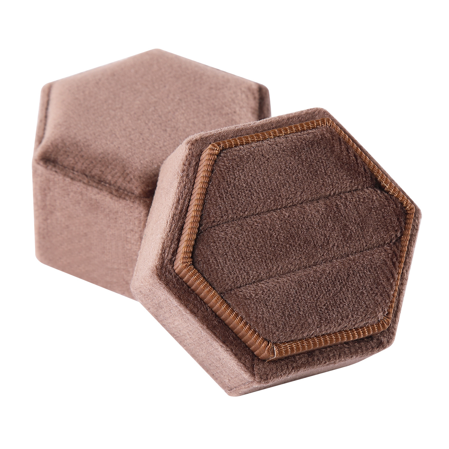 Brown coffee; ring box - coffee color