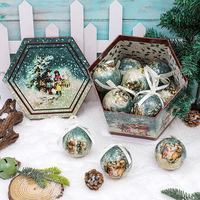 Décorations de Noël à suspendre : Boules imprimées pour sapin