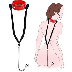 Plug anal SM sexy en métal avec boule, jouet de bondage, boule buccale, menottes, dispositif de retenue ouvert, jouet sexuel pour adultes, pour l'arrière du corps - Product Image 1