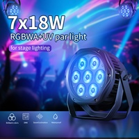 Projecteur LED étanche IP65 RGBWA UV 6-en-1 7x18W pour événements scéniques en extérieur