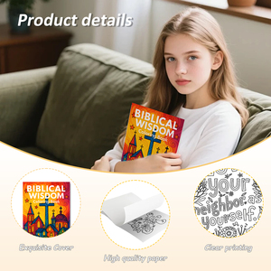 Libro da Colorare con Saggi Biblici, Libro d'Arte a Tema Religioso con Disegni Ispiratori per Adulti, Copertina Morbida, Carta Patinata - Product Image 5