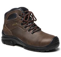 Chaussures de sécurité anti-eau entièrement en cuir anti-froid pour l'hiver chaussures de sécurité imperméables pour la construction minière chaussures de sécurité imperméables boisées marron pour hommes