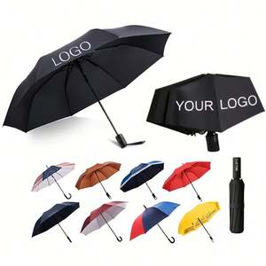 Parapluie automatique à 3 plis, ouverture et fermeture automatiques, petite taille, design mignon, résistant à la pluie, au soleil et au vent, avec logo - Product Image 1