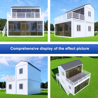 Maison mobile préfabriquée chinoise économique à 4 chambres, villa moderne avec toilettes étanches