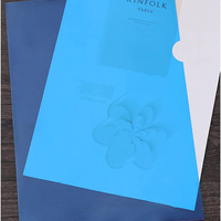 AFFISURE-carpeta transparente en forma de L para oficina, carpeta tipo L de PP, tamaño A4, superficie rígida y Lisa, OEM