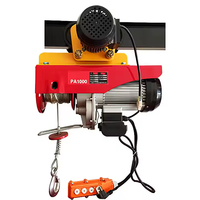 Mini treuil électrique à câble en acier 220V, capacité de 400 kg, longueur de 12 m, état neuf, utilisation en construction, à domicile, pour les restaurants, les hôtels