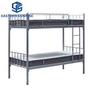 <span class=keywords><strong>Cama</strong></span> litera metálica de diseño que ahorra espacio, resistente, de dos pisos, con barandilla de seguridad y escalera para dormitorio, hogar, apartamento, hostal - Product Image 5