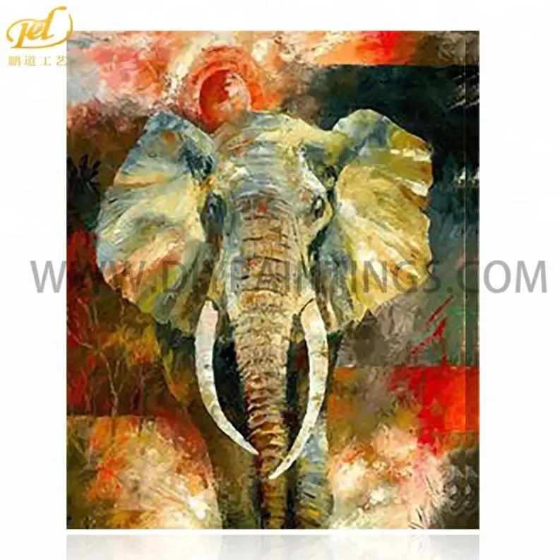 Cadre Éléphant Diy Peinture Par Numéros Animaux Calligraphie Peinture Acrylique Pour La Décoration Intérieure 40X50cm