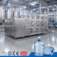 QGF-450 Machine de remplissage d'eau 450 BPH pour bouteilles de 5 gallons, ligne intégrée de lavage, remplissage et bouchage de barils pour l'industrie de l'eau minérale