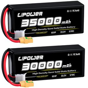 FPV <span class=keywords><strong>Lipo</strong></span> batería Drone 3S 30000mAh 5C 10C 11,1 V 22,2 V Drone batería de estado semisólido adecuada para baterías agrícolas UAV - Product Image 1