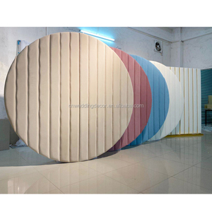 Telones de Fondo Circulares Redondos y Lisos de Color Rosa para Fiestas, Telón de Fondo de Terciopelo, Pared de Terciopelo para Decoración de Quinceañeras - Product Image 4