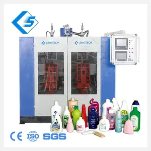 Automatic 2L plastic bottle continous extrusion blow molding machine with auto deflashing